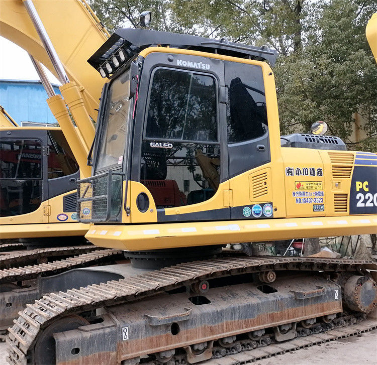 Gần như mới Nhật Bản nhập khẩu máy đào crawlerl được sử dụng sửa chữa Komatsu pc 220-8