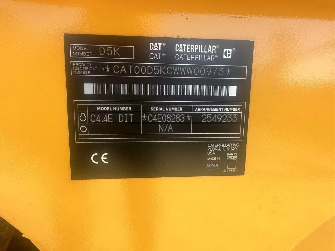 Cat Caterpillar D5k Lgp Cat D5k Dozer Blade trước chiều rộng 4,262m Dozer tay thứ hai