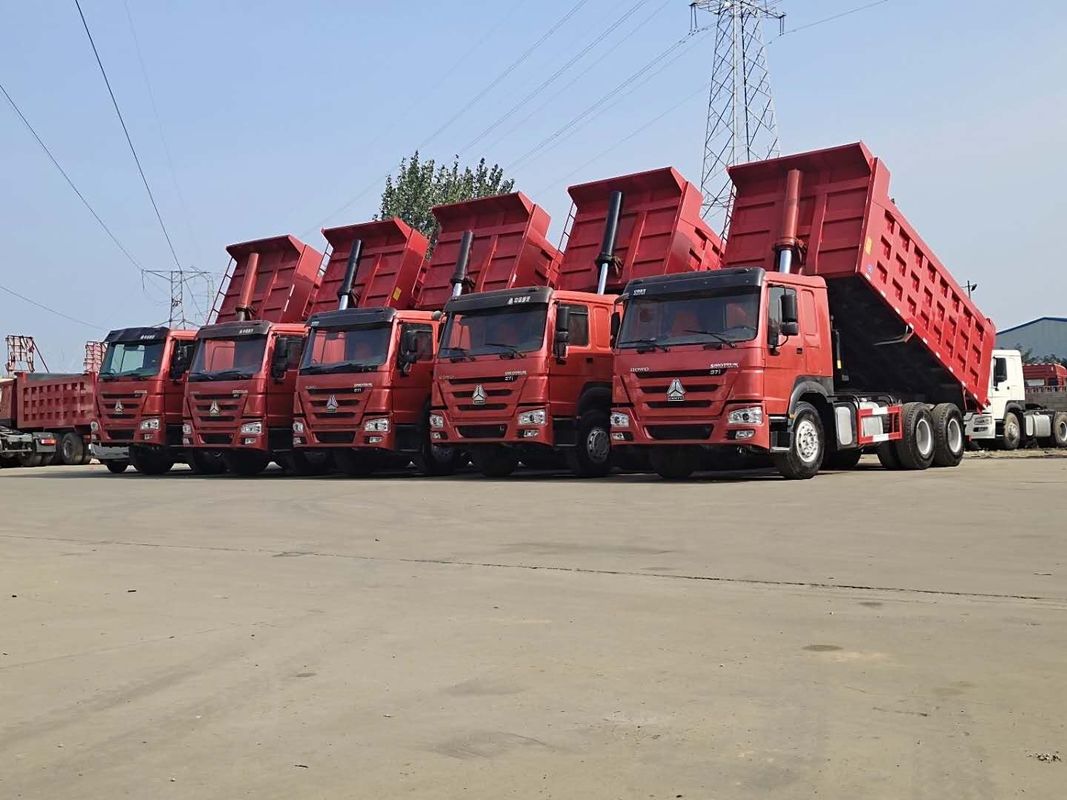 Xách tay thứ hai 371hp Dump Truck sử dụng Howo 6x4 Tipper Truck với hệ thống đa phương tiện 10 bánh xe