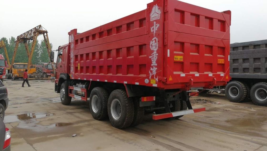Xách tay thứ hai 371hp Dump Truck sử dụng Howo 6x4 Tipper Truck với hệ thống đa phương tiện 10 bánh xe