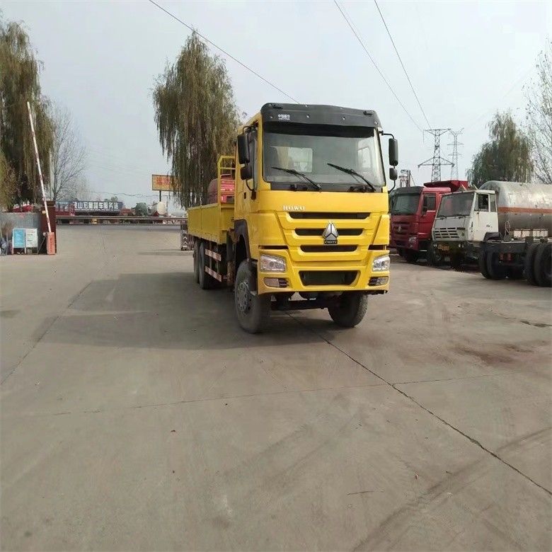 Sinotruk WD615 Động cơ mô hình 10 tấn xe tải gắn cần cẩu với xi lanh thủy lực gốc