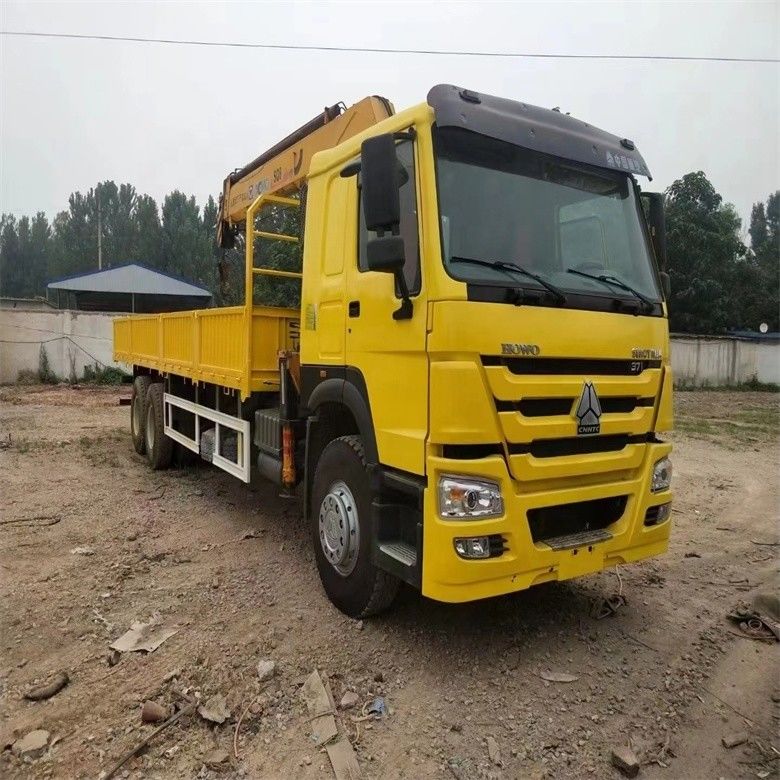 Sinotruk WD615 Động cơ mô hình 10 tấn xe tải gắn cần cẩu với xi lanh thủy lực gốc