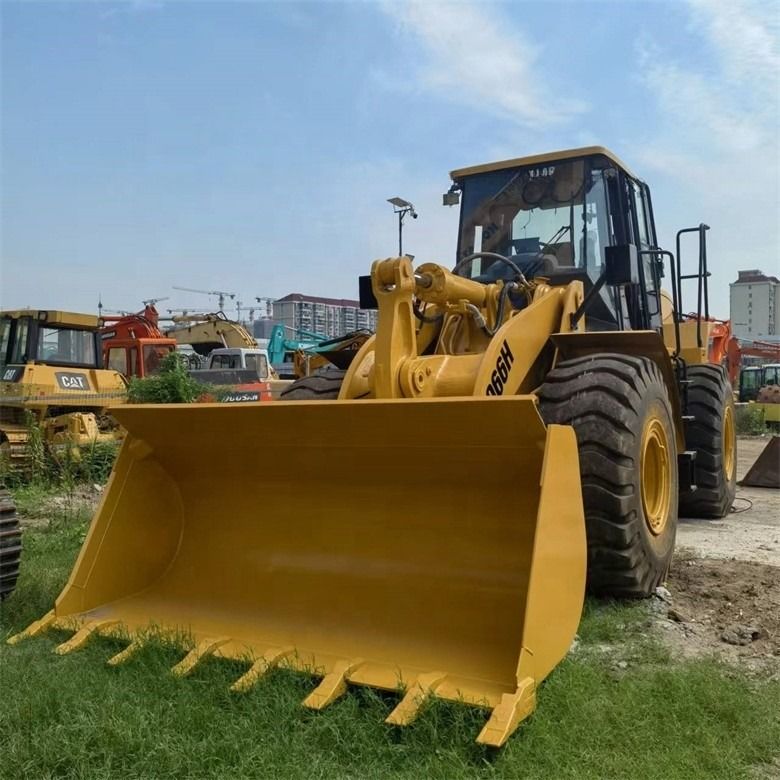 24 tấn sử dụng 966H Cat Loader bánh xe gốc từ Nhật Bản trong giờ làm việc thấp cho bán lẻ