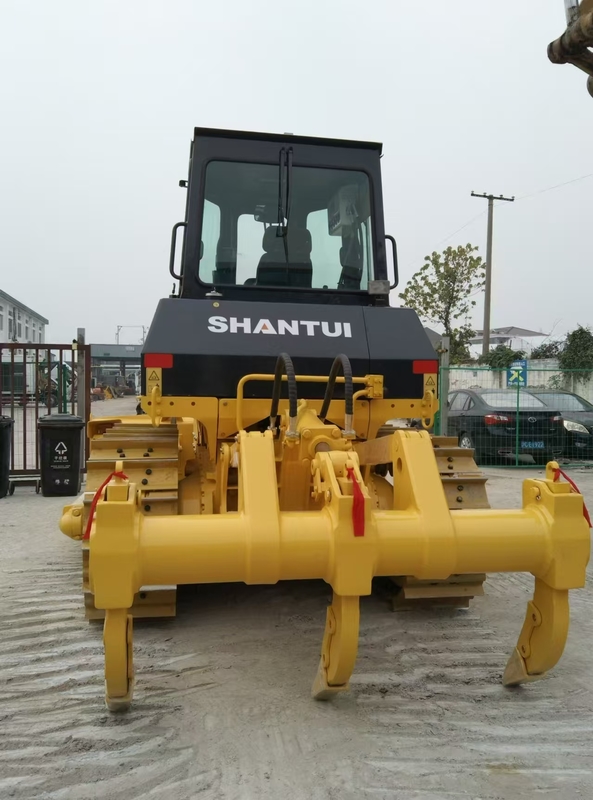 Xử dụng Shantui SD13L đất ngập nước Bulldozer cho xuất khẩu vận chuyển chiều dài 4.492 M