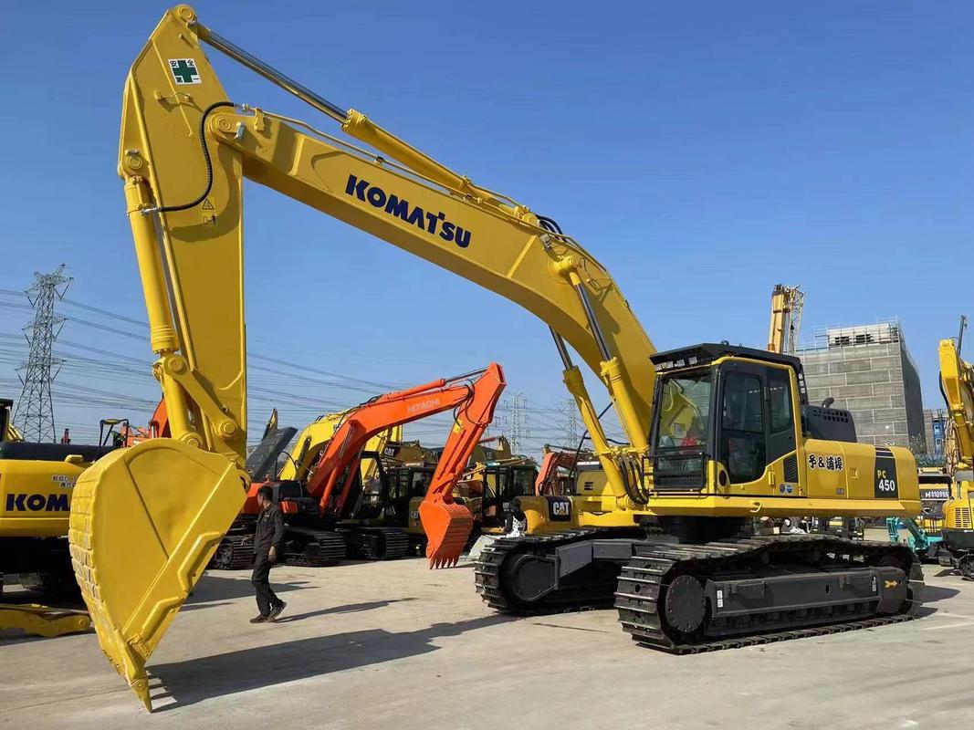 Komatsu PC450-8 cũ máy đào 45 tấn Crawler Excavator vận chuyển chiều rộng 3,5 M