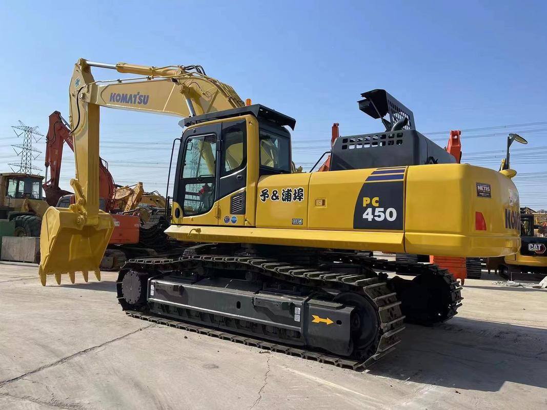 Komatsu PC450-8 cũ máy đào 45 tấn Crawler Excavator vận chuyển chiều rộng 3,5 M
